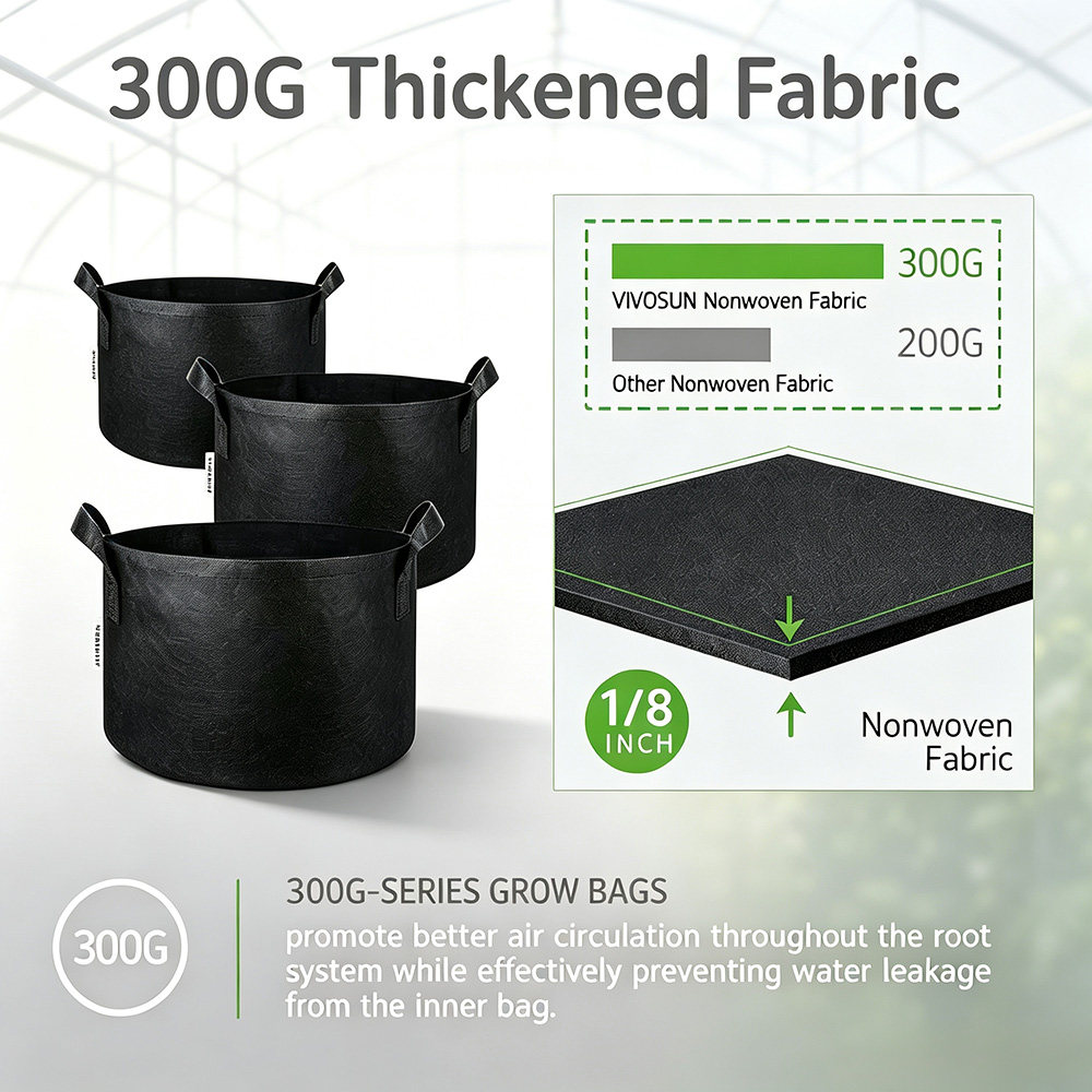 Thickened Felt Grow Bag with Handles 260-320gsm | Potato Planting Bag