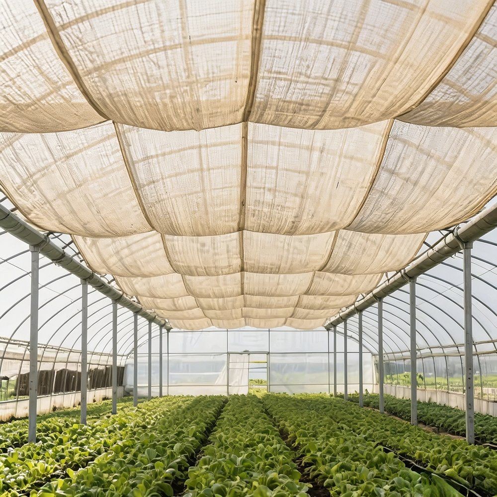 Flame Retardant Greenhouse Shade Net 75 Percent Gear Drive Vegetable