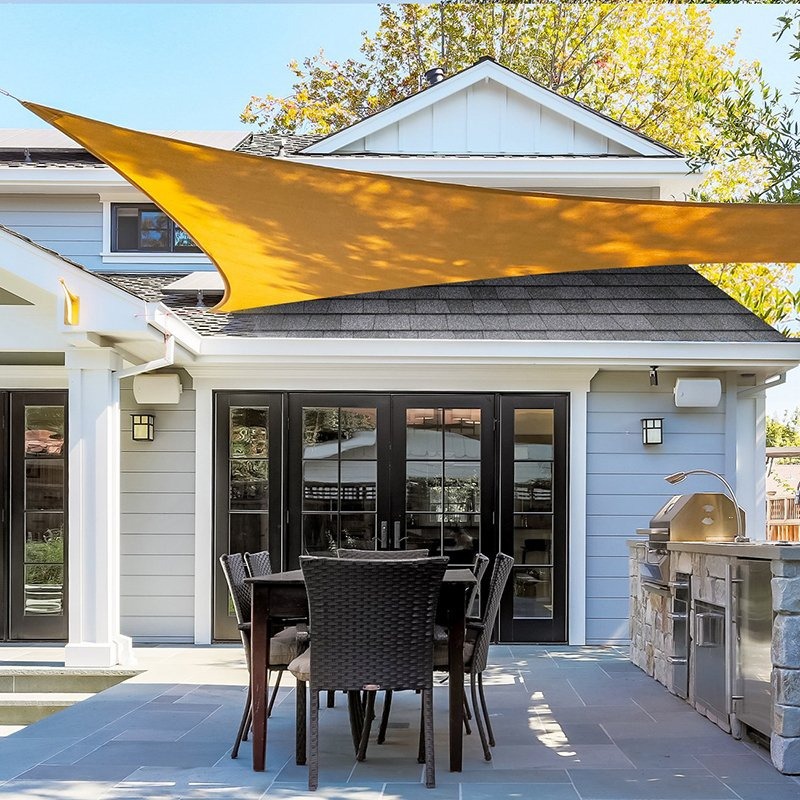 185GSM Sand HDPE Shade Sail for Patio Garden Greenhouse and Farm