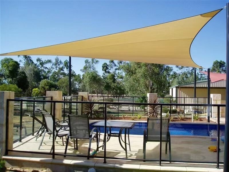 Triangle HDPE Shade Sail Sun Awning for Patio Playground and Deck