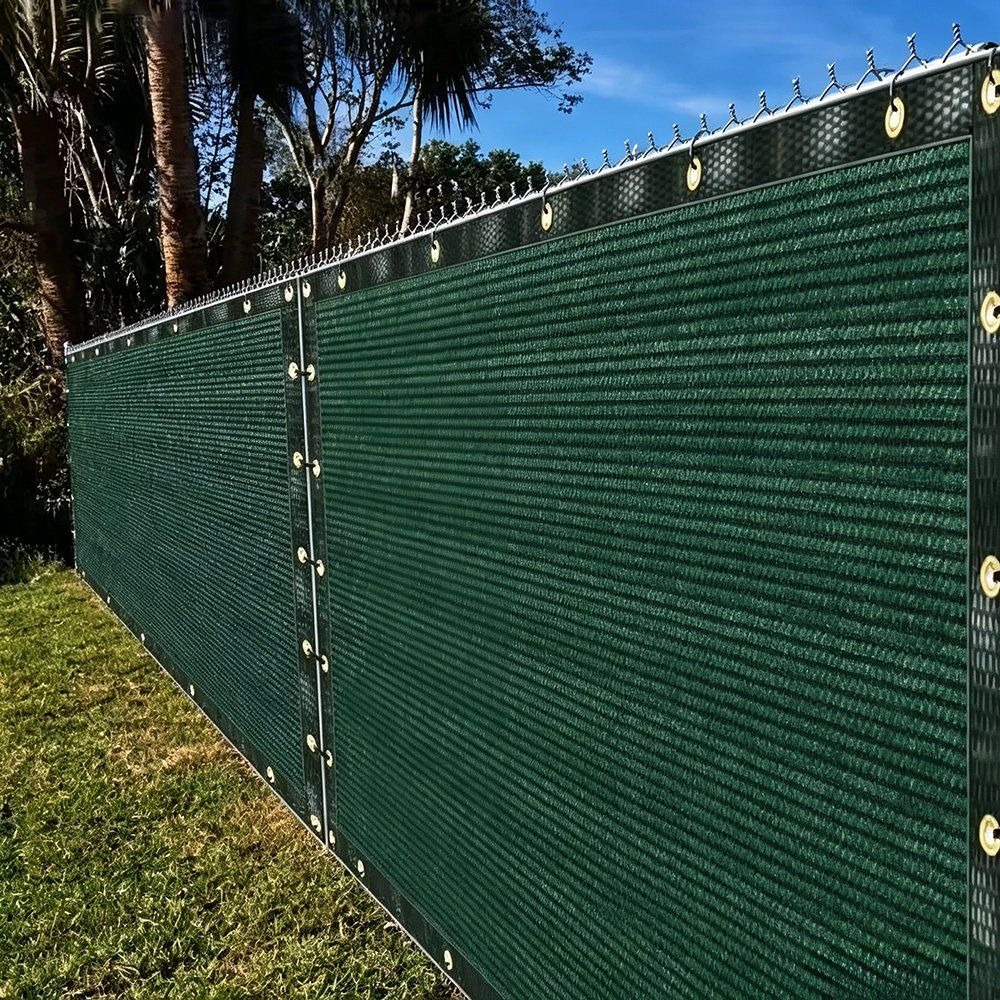 Green Privacy Fence Screen Mesh for Outdoor Use in 6 x 50 ft Rolls
