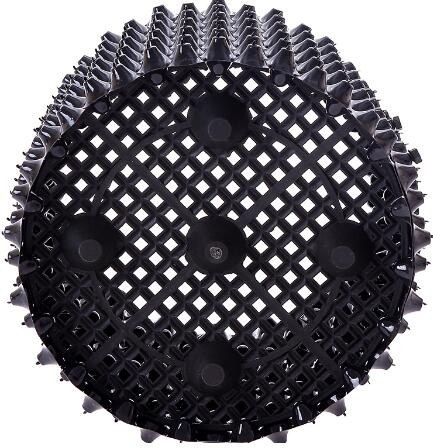 air pruning pot base shown with its open grid pattern