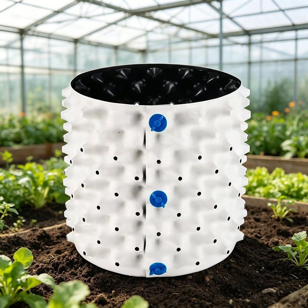 self watering planter in a white finish for indoor display