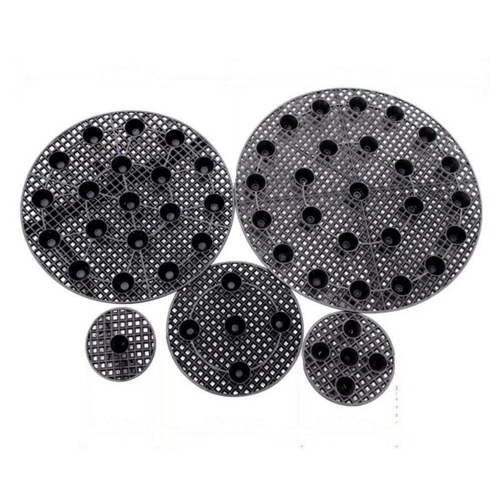 air pruning base plates shown across the diameter range