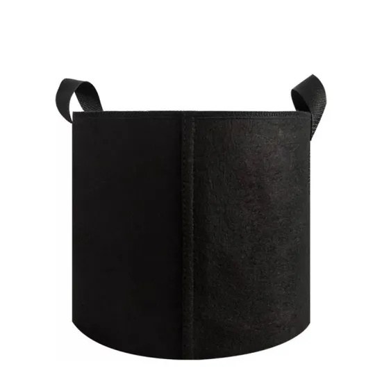 black nonwoven felt nursery bag with webbing handles