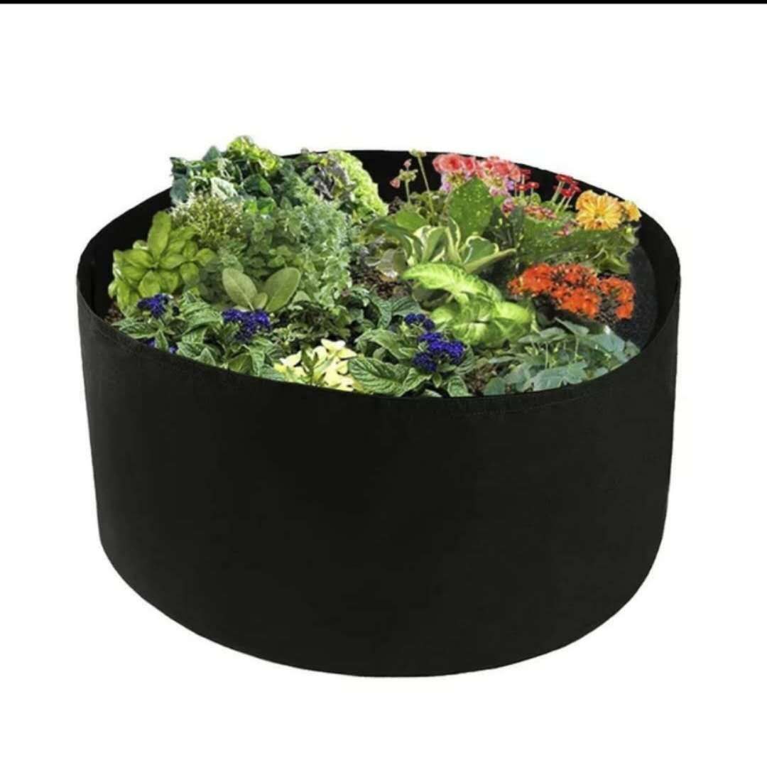 Round Felt Garden Bed Planting Bag for Vegetables and Seedlings in Three Colours