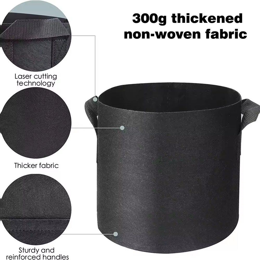 grow bag fabric callouts for thickness laser cutting and reinforced handles