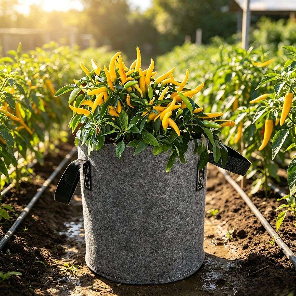Air Pruning Felt Grow Bag in Eight Sizes from 1 to 50 Gallon