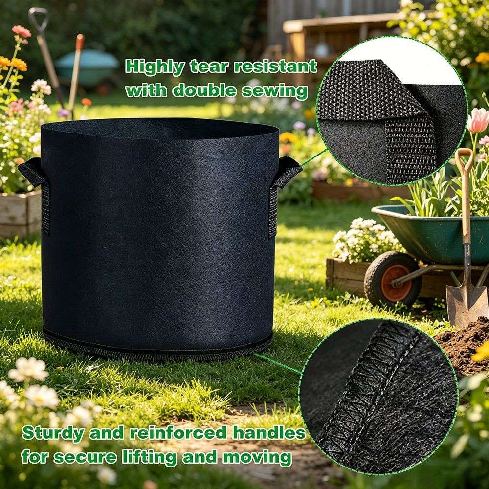 grow bag tear resistance and reinforced handle callouts
