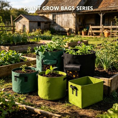 breathable grow bag,garden container,handle planter bag,heavy-duty grow bag,landscape planter